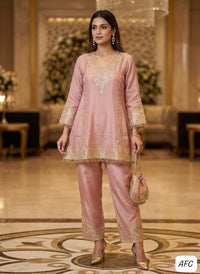 Aarvika Fab Premium Collection – Pure Shimmer Soft Tissue Organza Coord Set