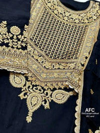 AFC Royal Collection – Pure Silk Heavy Zari Kauri Work 4-Piece Suit Set