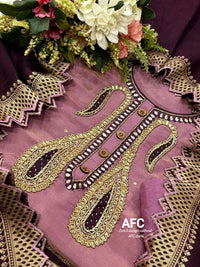 AFC Royal Collection – Pure Shimmer Organza Zardozi 3-Piece Suit Set