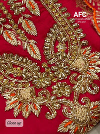 Royal Collection | Rose Pink Pure Organza Banarasi Silk Suit (Unstitched)
